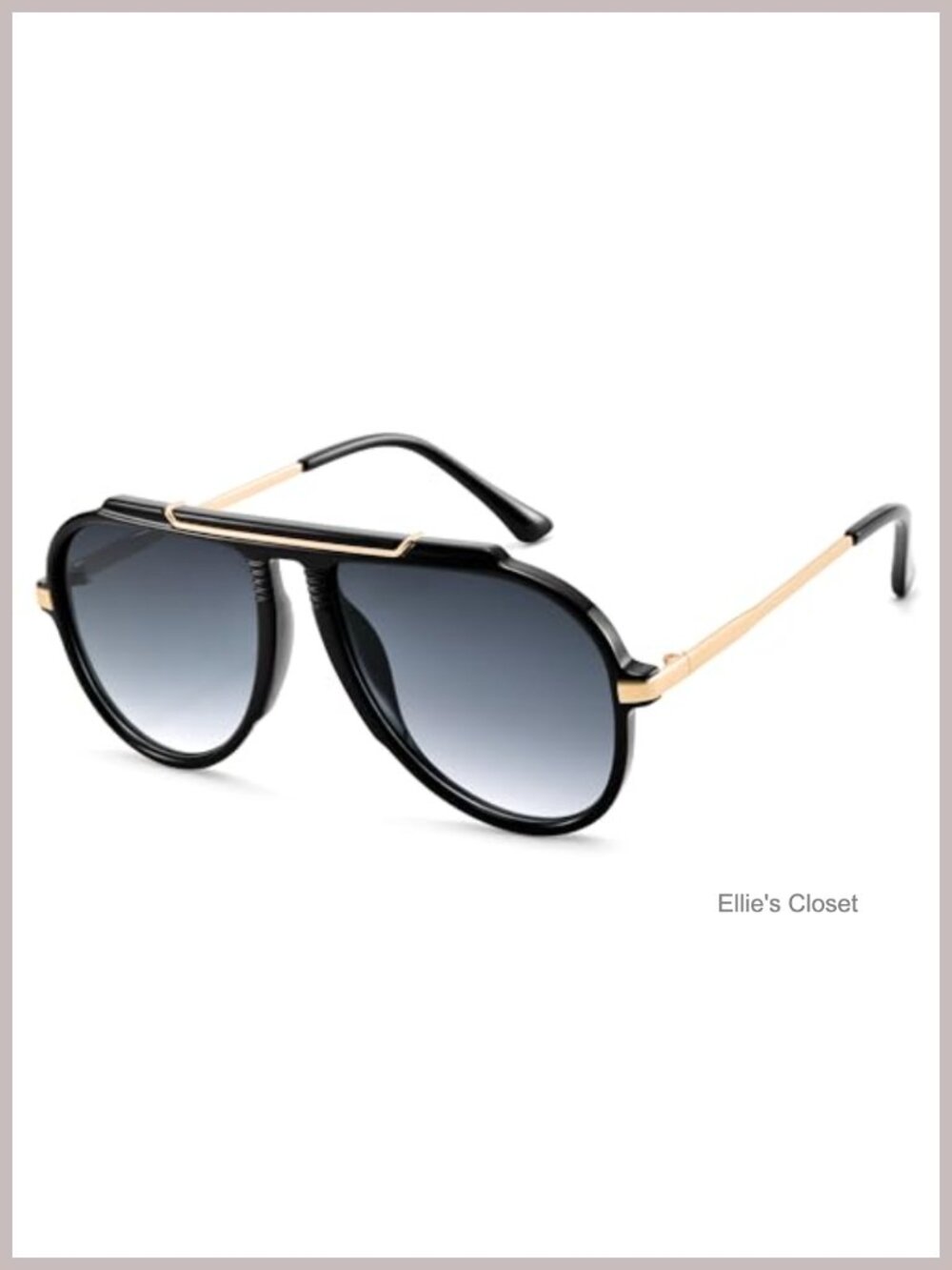 Oversized Retro Aviator Sunglasses UV400 Gradient Lens